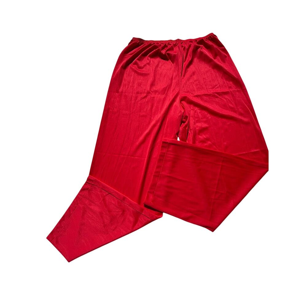 Vanity Fair Vintage Red Slip Pants Lingerie Sleepwear L